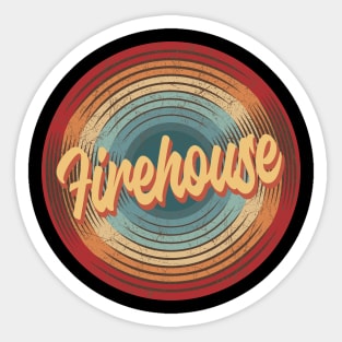 Firehouse Vintage Circle Sticker